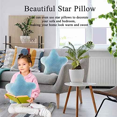 Star Pillow Plush Soft Star Shaped Throw Pillows Toy Stuffed Cushion Blue 16"