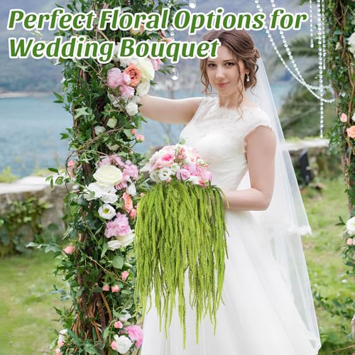 Artificial Amaranthus Flowers 24 Pcs, Green, 24 Inch for Wedding & Decor
