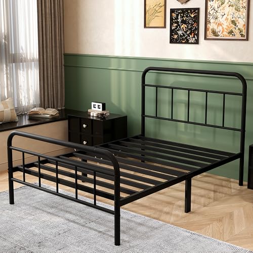 Easllre 14-Inch Twin Metal Bed Frame with Storage - Heavy Duty, Easy Assembly