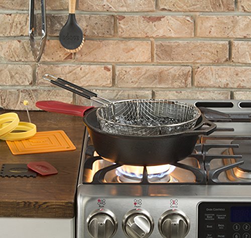 Lodge 5 Quart Pre-Seasoned Cast Iron Deep Skillet - Durable American Made Cookware