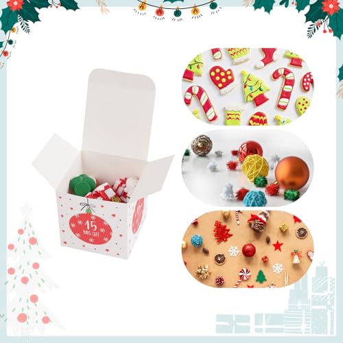 ysmile Christmas Advent Calendar 2025, DIY 25 Empty Christmas Countdown Box for Gift Wrap, 25 Days Number Xmas Holiday Dec