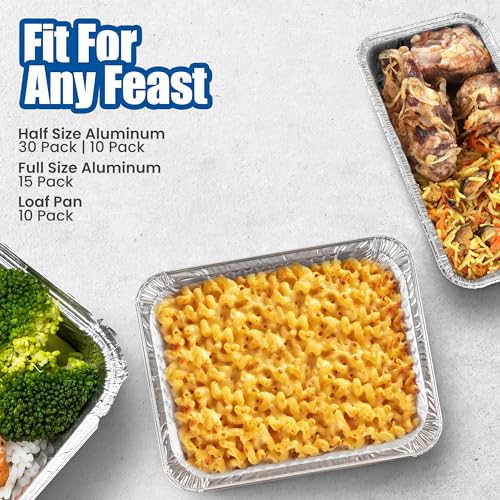 Disposable Aluminum Steam Table Pan - Full Size Deep Foil Baking & Serving Tray - 15 Inch