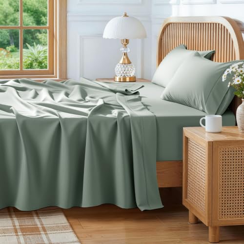 SONORO KATE 800 Thread Count Egyptian Cotton Queen Bed Sheets Deep Pocket