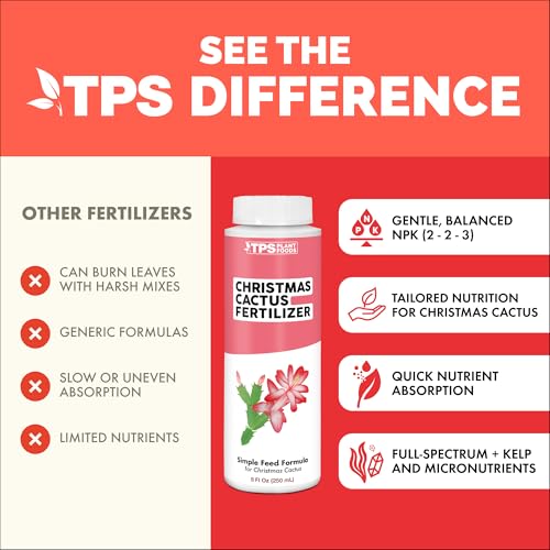TPS NUTRIENTS 8 oz Liquid Cactus Fertilizer for Vibrant Blooms and Indoor Plant Growth