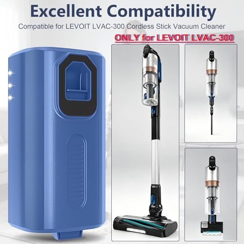 Levoit LVAC-300 Replacement Battery - 3500mAh for Cordless Stick Vacuum