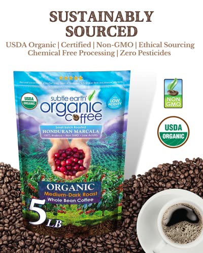 Cafe Don Pablo 5LB Organic Coffee Medium Dark Roast Whole Beans - 80oz Pack