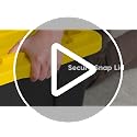 IRIS USA 4-Pack 12 Gal Heavy Duty Lockable Storage Totes Black/Yellow