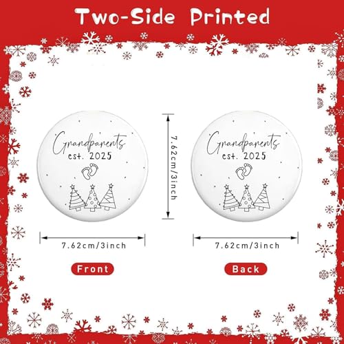 Grandparents' First Time Gifts - Grandma & Grandpa Ornament - Ceramic Christmas Ornament 2025