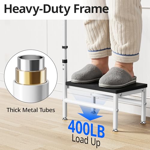 Heavy Duty Step Stool with Handle for Adults & Seniors, Supports 400 lbs