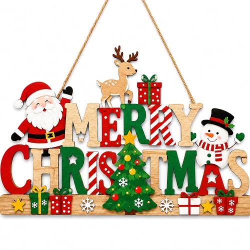 Frebrez Reindeer Wooden Christmas Hanging Sign - Holiday Decor