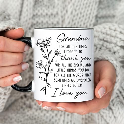 Hyturtle Grandma Coffee Mug 11 Oz - Mothers Day Gift for Grandma from Grandkids