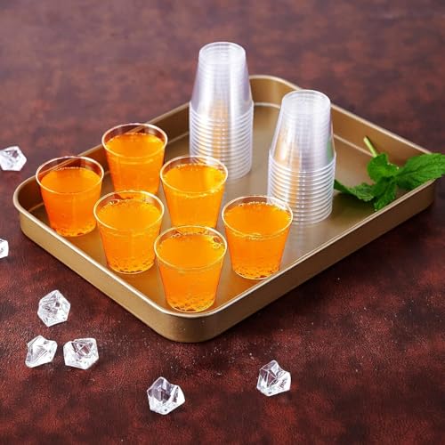 JOLLY PARTY 1 oz Plastic Shot Glasses 1000 Pack Disposable Tasting Cups