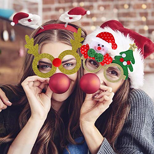 Max Fun 24-Pack Christmas Glitter Glasses Frames party favors 24 designs