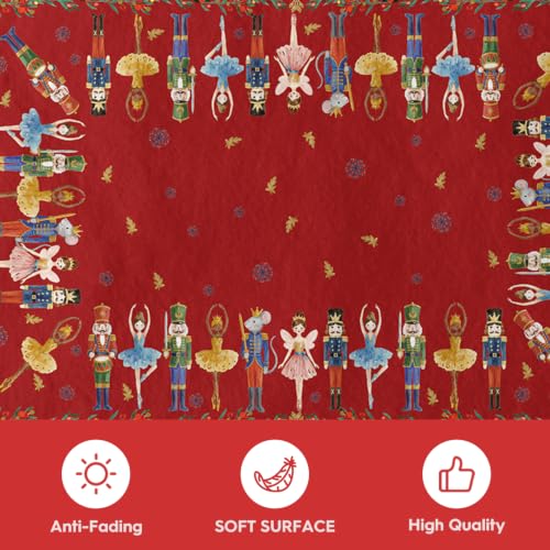 Artoid Mode Watercolor Red Nutcrackers Merry Christmas Door Mat,