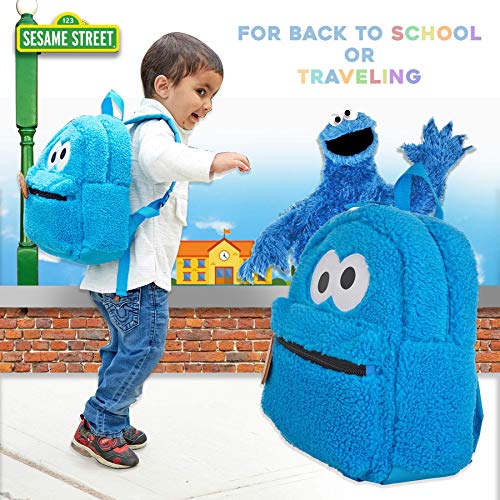 Sesame Street Cookie Monster Mini Backpack for Toddlers Boys Girls School Travel
