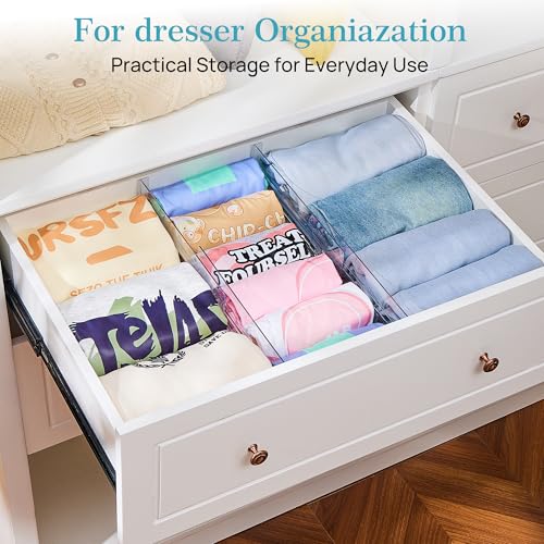 Vtopmart 18 Pack Adjustable Clear Drawer Dividers - 4" High, 10.2-16.5" Length