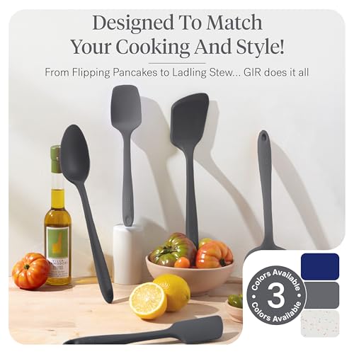 Silicone Kitchen Utensils Set - Charcoal, 10-Piece Essential Cookware Collection with Heat-Resistant Tools