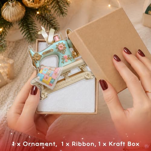 Pawzity 06 Sewing Machine Ornament for Christmas - Quilting & Sewing Gifts