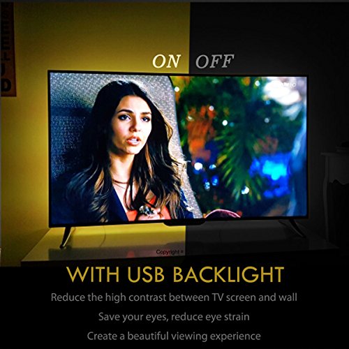 85-95 Inch TV LED Backlight Kit with Remote - USB Powered TV Backlight Lights