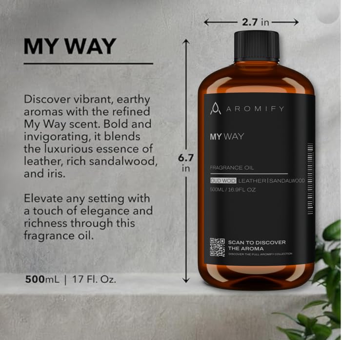 My Way Fragrance Diffuser Oil with Leather, Sandalwood & Oud Wood