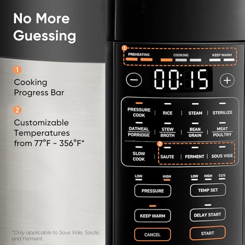 Cosori Pressure Cooker 6QT, 9-in-1, Ceramic Coating Pot, 12 Safety