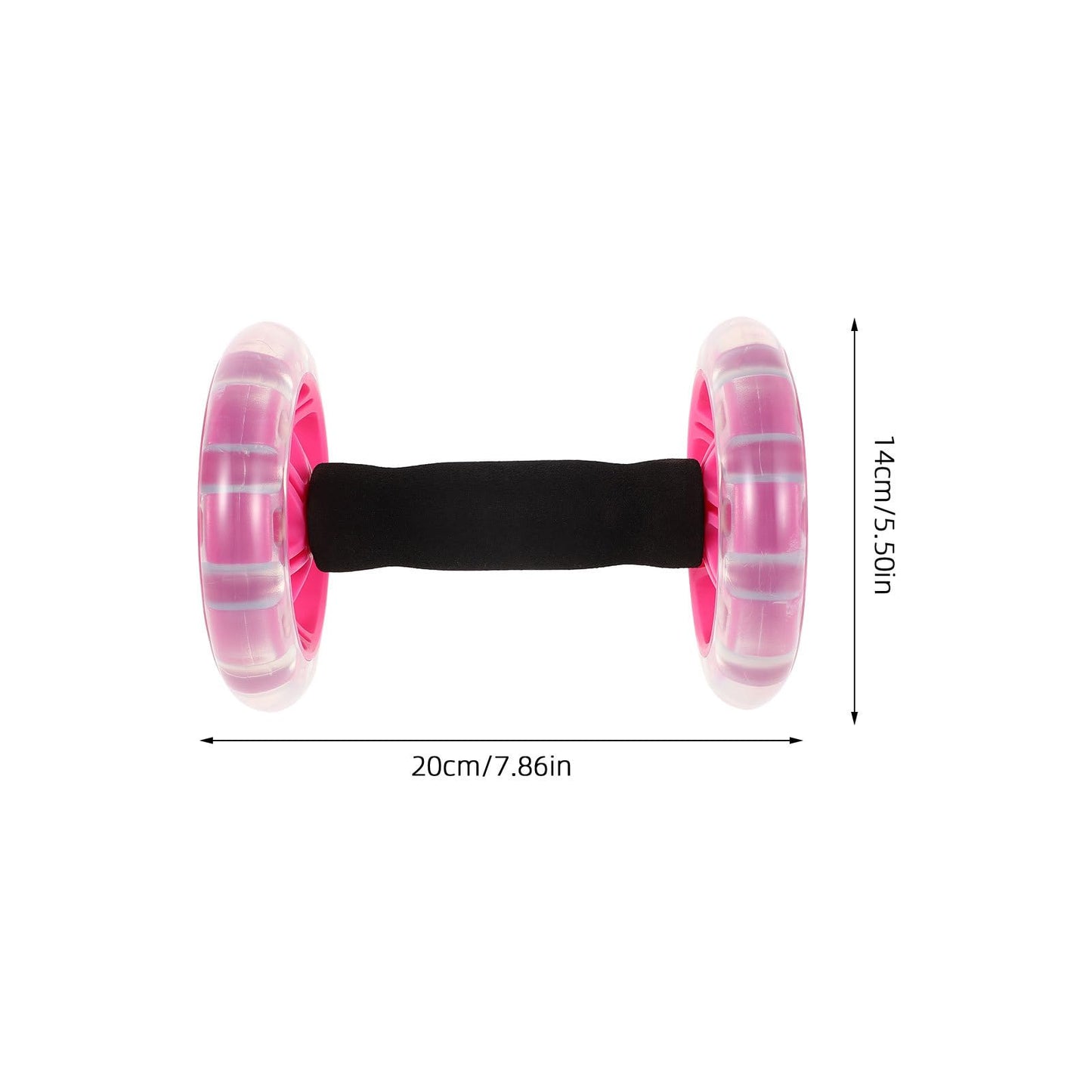 Kisangel 2pcs Double Ab Roller Wheels, Exercise Roller Weight Loss Equipment, Portable Workout Fitness for Abdominal Home Office