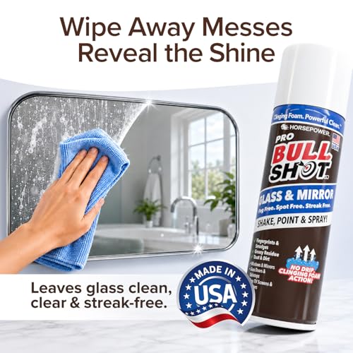 Horsepower No-Drip Foaming Glass Cleaner for Mirrors, Windows & Screens