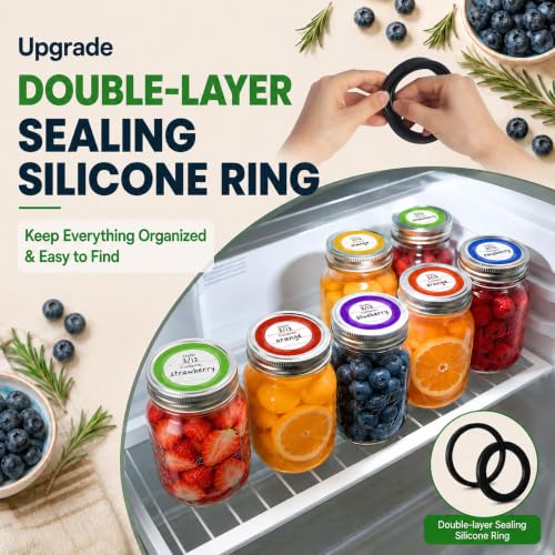 UNERVER Black Mason Jar Vacuum Sealer Kit for Wide & Regular Mouth Lids
