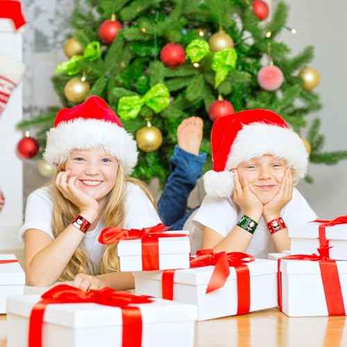 48 Pcs Christmas Slap Bracelets - 12 Styles for Party Favors, Stocking Stuffers & Decorations