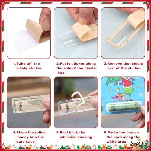 10 Set Christmas Money Holders for Cash, Funny Holiday Ornaments for Gifting Cash with Christmas Cards Xmas Gift Ideas Tree Decor Hanging Accessories