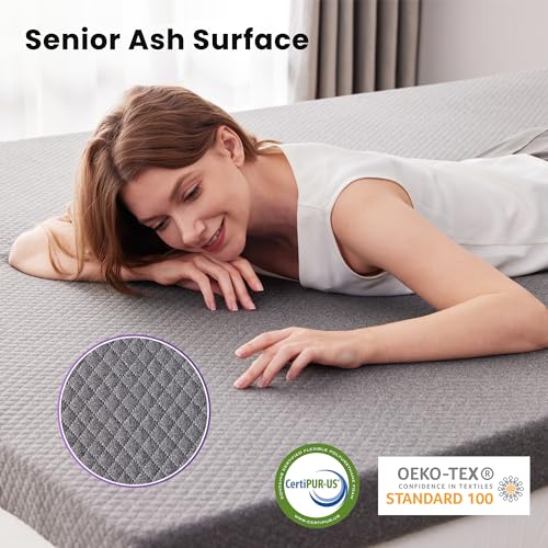 SINWEEK 2 Inch Gel Memory Foam Mattress Topper Twin XL Size/Twin
