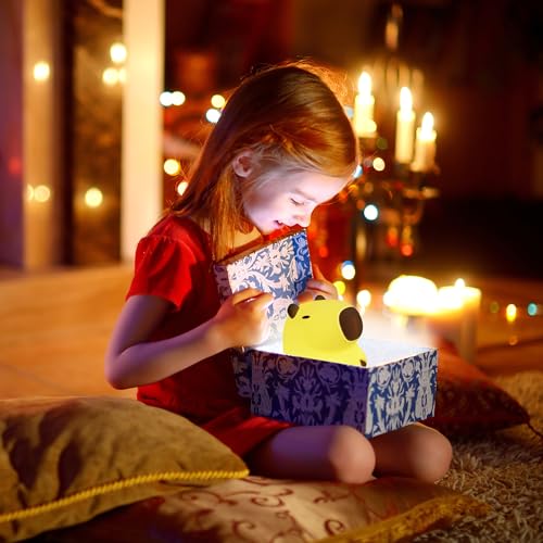 Lampeez Capybara Night Light, Cute Capybara Gifts for Kids, Soft Silicone Lamp Nursery Nightlight LED Touch Light, Bedroom Decor as Xmas Birthday Gifts for Boys Girls