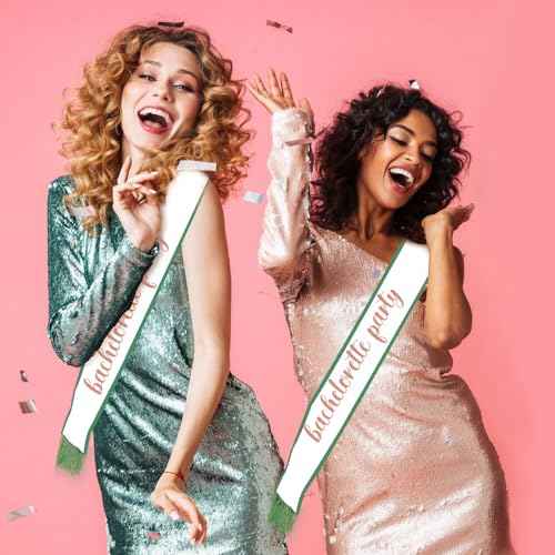 Birthday Sash for Men White Sash with Green Tassels Plain Sash Bridal Sash Party Decorations Birthday Princess Sash Sweet 16 Sash Prom King Sash for Beauty Pageant, Christmas Make Your Own Sahes
