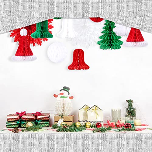 AIKENLIN 6 Pack Silver Foil Fringe Garland 10ft Tassel Banner Wall Hanging Backdrop