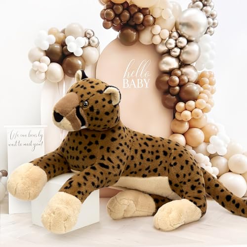 MaoGoLan Large Yellow Cheetah Plush Toy - 53 Inch Giant Stuffed Animal for Kids & Gifts