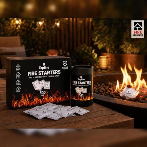 Bulk Fire Starters 500 Pack Waterproof Odorless for Fireplace, Grill & Campfire