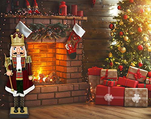 42-Inch Musical Animated Nutcracker Statue - Life-Size Christmas Decor