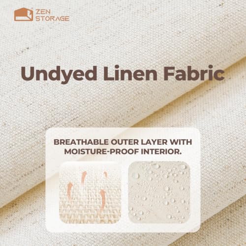 Cotton Linen Baby Drawer Organizers - 20 Pack Beige Linen Nursery Storage