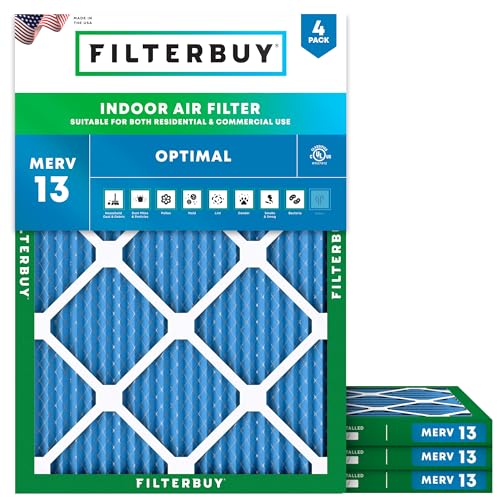 21x23x1 Air Filter - MERV 13 Smoke & Allergy Defense - 4 Pack (Variation of THIS listing)