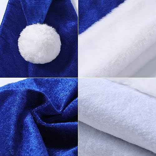 Santa Hat,Adults Unisex Velvet Christmas Hat,New Year Festive Party Christmas Supplies