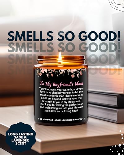 Boyfriend's Mom Candle - Thoughtful Gift for Her, Lavender & Sage Scent, Gift-Ready Home Fragrance by Rosa Vila
