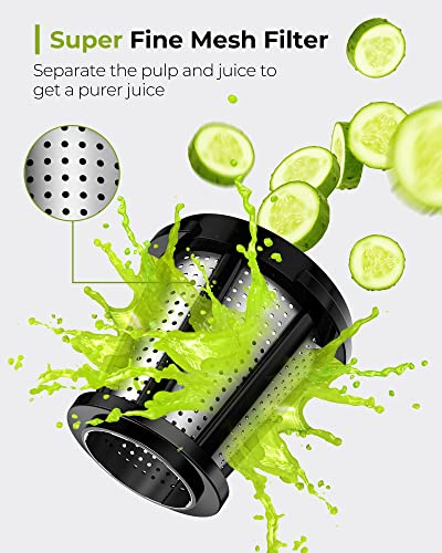 Jocuu Cold Press Slow Masticating Juicer with 2-Speed & Reverse Function