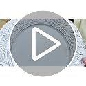 30 Pcs Antique White Charger Plates Bulk Plastic 13", Classic