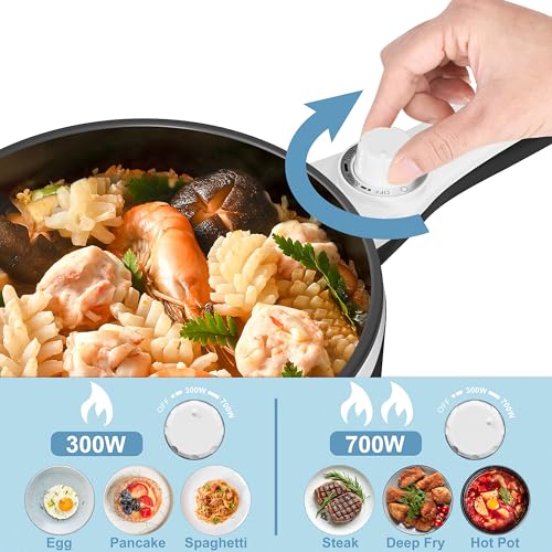 Dezin 1.5L Electric Hot Pot - Non-Stick Portable Cooker, Black, Without Steamer