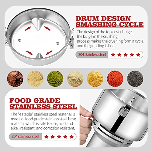 Electric Herb Grinder 550g High-Speed Stainless Steel Spice Mill for Dry Food - Variation of THIS listing