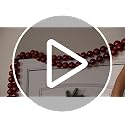 Jenaai 3-Pack Burgundy Christmas Ball Garland with Cherry Red Variation, 6ft Shatterproof Ornaments