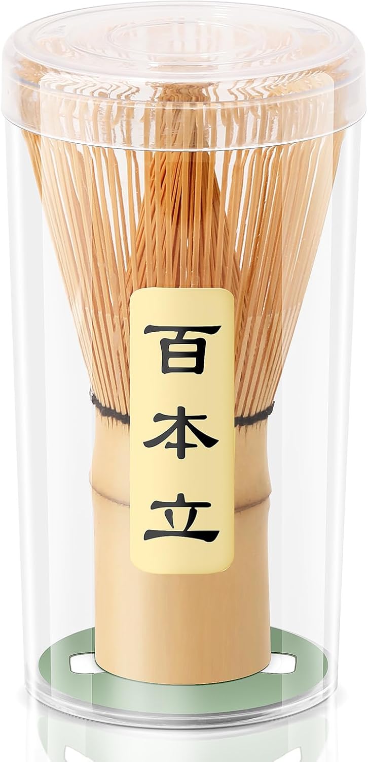 Traditional Matcha Whisk - 100-Prong Chasen for Authentic Japanese Tea Ceremony | Handcrafted Mixer for Premium Matcha