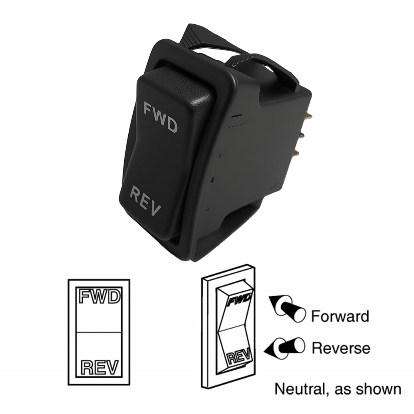 MIXOPOLY Golf Cart Forward Reverse Rocker Switch for EZGO TXT PDS 2003-Up Electric Golf Cart, Replace OEM 74323G01, 74323-G01