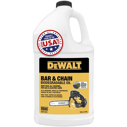 DEWALT – Eco-Friendly Biodegradable Bar & Chain Oil – Non-Toxic Lubricant for Gas & Electric Saws | 1 Gallon