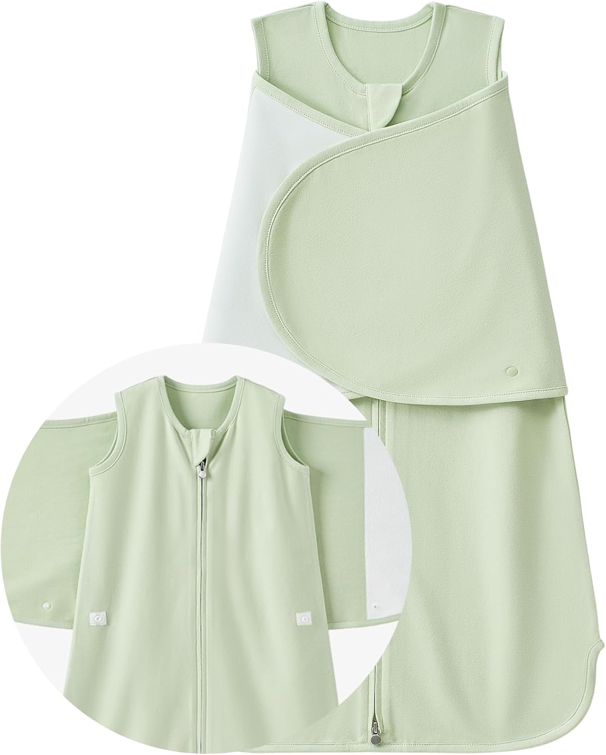 Skiennix Houdini Proof Baby Sleep Sack - Transitional Swaddle for Newborns 0-6 Months, 1.0 TOG
